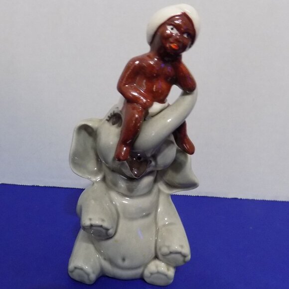 Vintage Ceramic Arts Studio Elephant Black Sultan Salt and Pepper Shakers A291 - Picture 1 of 4